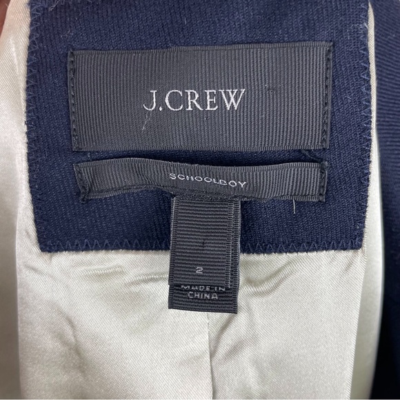J CREW Women’s “Schoolboy Blazer” Jacket dark NAVY Gold Buttons Lined Size 2 - Picture 5 of 10